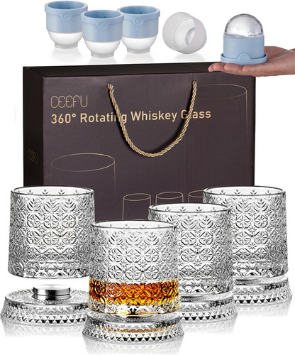 360 spinning whiskey - spinning, glasses