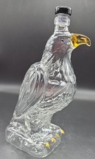 RARE EAGLE WHISKEY DECANTER MADE GLASS WITH COLORED BEAK &  CLAWS, & STOPPER