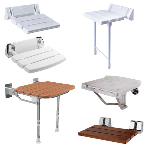 Shower seat folding - shower, wall