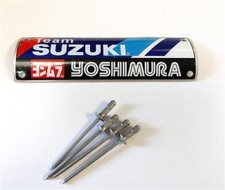 GENUINE TEAM SUZUKI YOSHIMURA EXHAUST RIVET ON BADGE DECAL GSXR GSX-R 1000