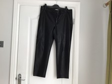 Women’s Zara Black Faux Leather trousers Size EUR 42 / 14