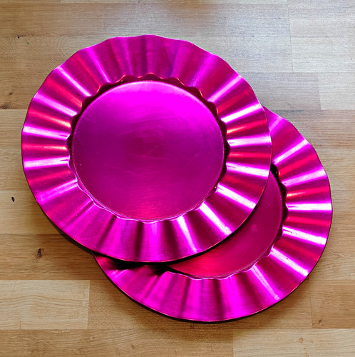 Set pink metallic plastic - of,