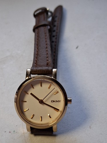 Dkny quartz ladies watch brown - ladies,
