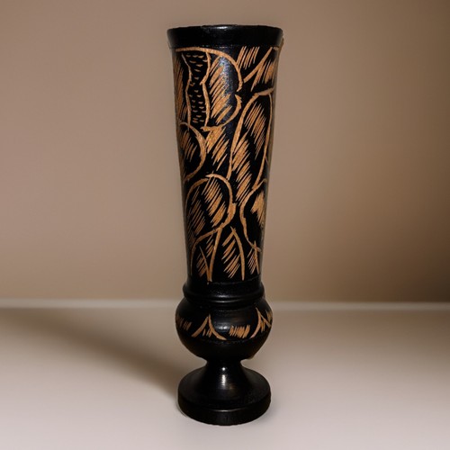 Vintage hand carved wooden - carved,