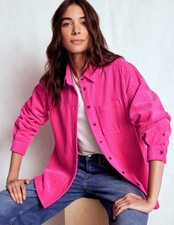Boden Cord Overshirt in Pink