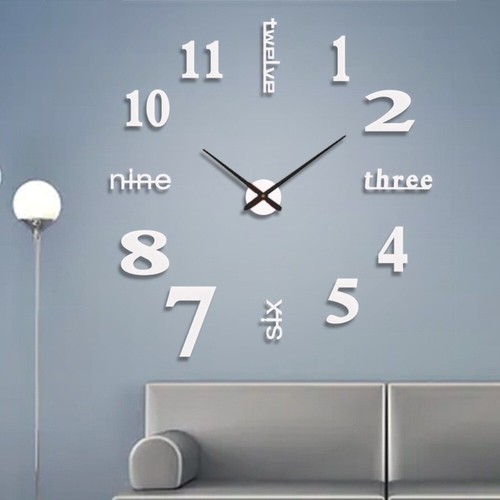 Wall clock stickers large - clock,