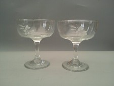 1950's Pair wheat design champagne saucers