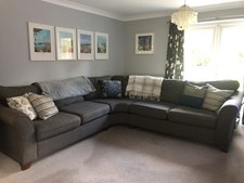 M&S Abbey Curved Corner Sofa - 9 seater in Charcoal