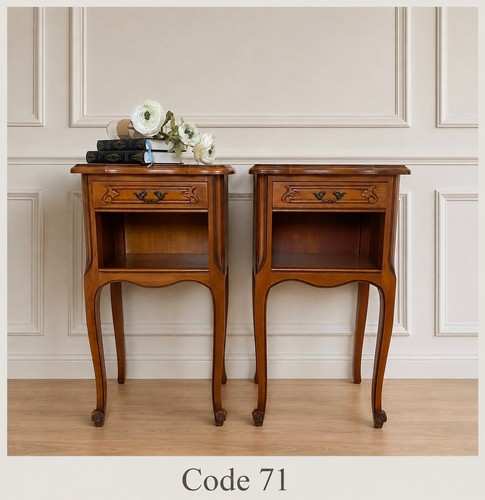Pair vintage french bedside - pair,