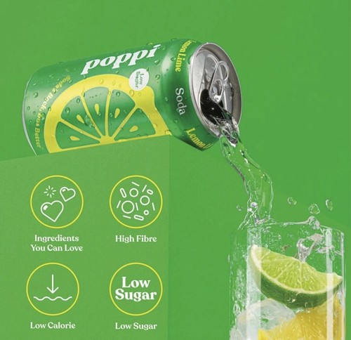 Poppi lemon lime sparkling - lemon,