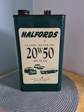 Nice 70s/80s Vintage HALFORDS 1Gallon Oil Can In Exellent Condition For Its Age