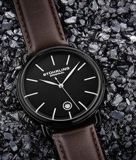 Stuhrling Original Symphony Ascot Agent Men's Quartz Watch with Black Dial