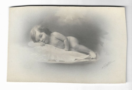 Vtg postcard chubby baby - postcard,