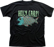 Holy Carp angler Holy Crap fly fishing funny printed t-shirt OZ9411