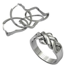 Criss cross puzzle ring 925