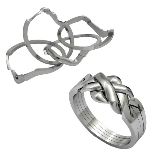 Criss cross puzzle ring - , 925