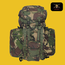 Genuine British Army Bergen DPM Camo Rucksack Short Back 100L Tabbing Issue
