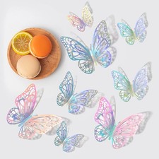 12pcs 3D Butterfly Wall Stickers Art Home Wedding Decorations Decor Kids Cake