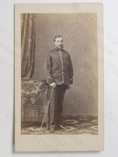 Man Military Uniform Cane