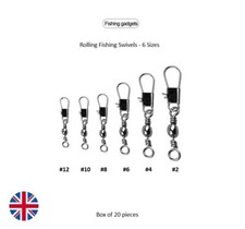 20 x Rolling Swivels Hook Snap