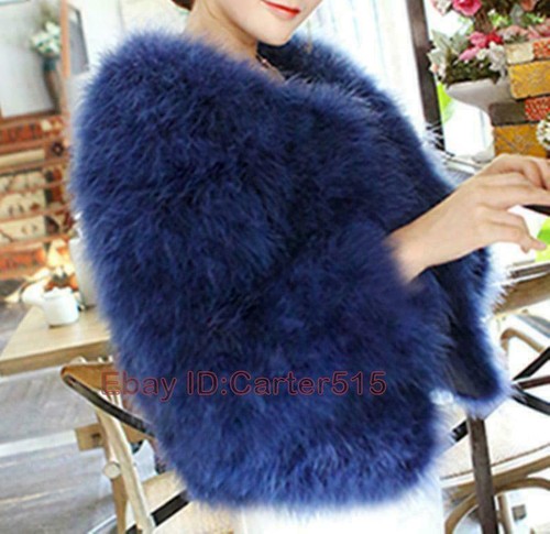 Real ostrich feather fur - ostrich,