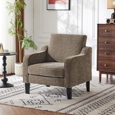 Armchair, Mid Century Modern Fabric Accent Chair for Living Room,Small Tub Chair