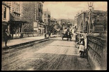 Vintage Chippenham Wiltshire High Street Horse & Carriage Street Scene postcard