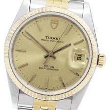 TUDOR Prince Oyster Date 74033 YG bezel gold Dial Automatic Men's Watch_918411