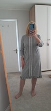 Ladies Grey Nightie Nightdress Cotton Traders Approx Size 10