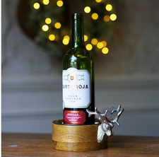 Culinary Concepts Huntsman Stag Head Wooden Bottle Coaster