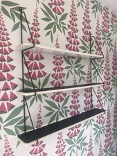 Beautiful Original vintage 1960's Mid Century Wire String hanging Wall Shelves