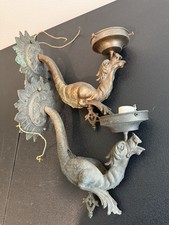 (2) Antique Bronze Griffin