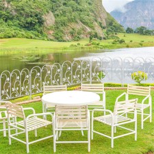 Garden Fence 5 Panels Metal