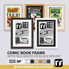 Comic Book Picture Frame Wood Grain Finishes - Wood frame + UV & Insert Options