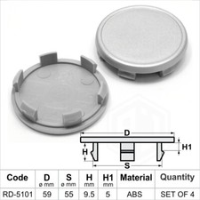 Alloy wheel center caps