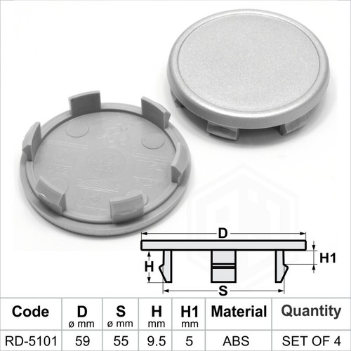 Alloy wheel center - , caps