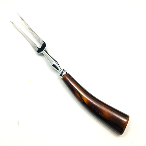 Carving fork brown colored - carving,