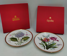 Spode Garden Flowers Pair Of Collector Plates Hydrangea No. 1 & Tulips No. 6