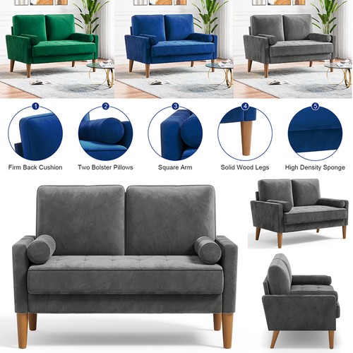 Seater velvet sofa with 2 - 2,