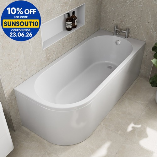 Shaped shower bath right - shower,
