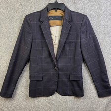 Zara Basic Plaid Single Button
