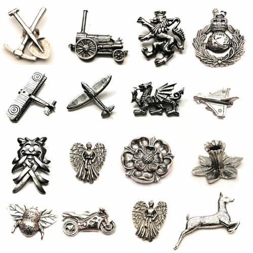 English pewter small lapel - pewter, pin
