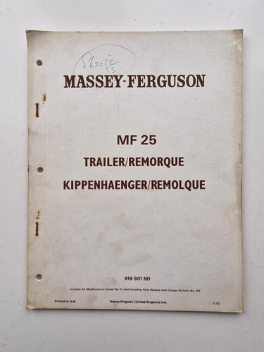 Massey ferguson mf25 trailer - ferguson,