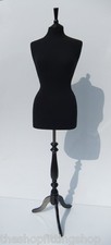 Female Dressmaking MANNEQUIN TAILORS Dummy Size 10 BLACK Dressmakers Bust Model