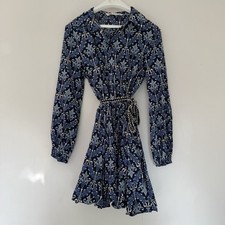 Zara Shirt Dress Blue Floral