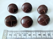 6  Vintage 27mm Round Brown