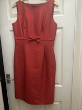 Hobbs Red Dress Silk/ Wool