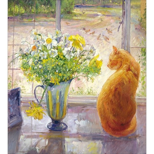 Beautiful spring flowers cat - beautiful,