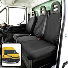 Iveco Daily 2014+ Seat Covers Tailored Fit Black Waterproof Heavy Duty Front Set
