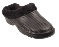 Adults Fur Lined Clogs Slippers Kitchen Hospital Garden Nurse Work Thermal Shoes